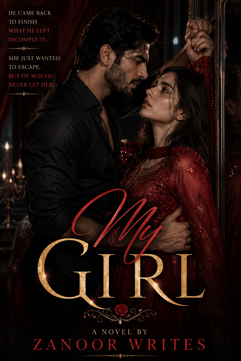 My Girl By Zanoor Writes Urdu Novel Cover | Romantic Urdu Novel