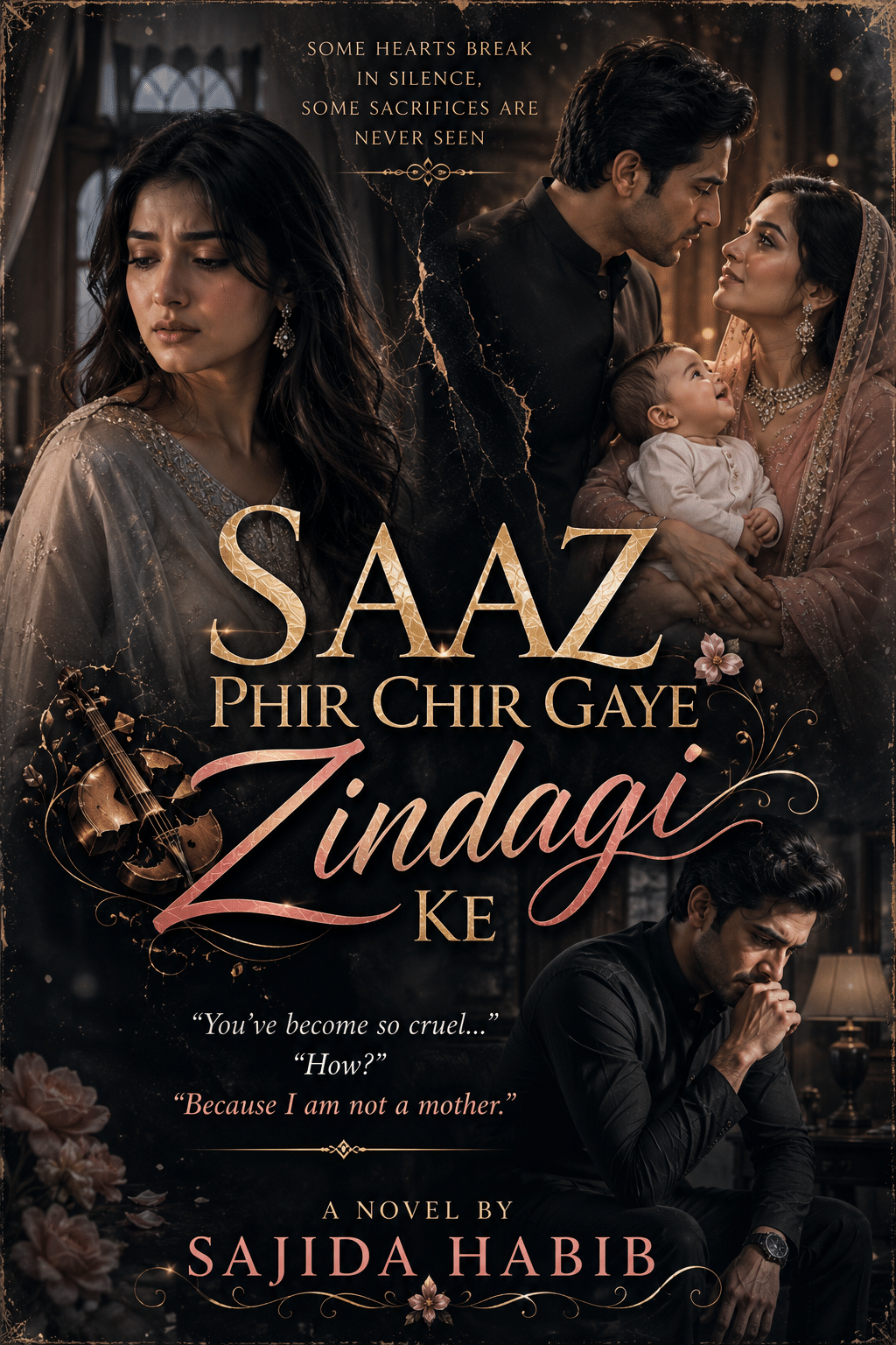 Saaz Phir Chir Gaye Zindagi Ke Novel By Sajida Habib, Army Officer Romance Novel, Second Marriage Urdu Novel, Emotional Family Story